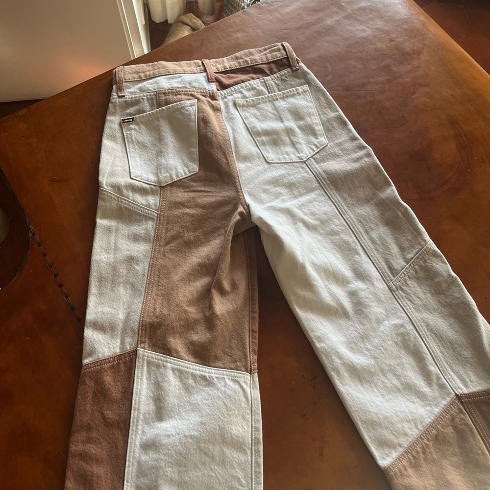 Alice + Olivia Unique Patchwork Jeans - image 2